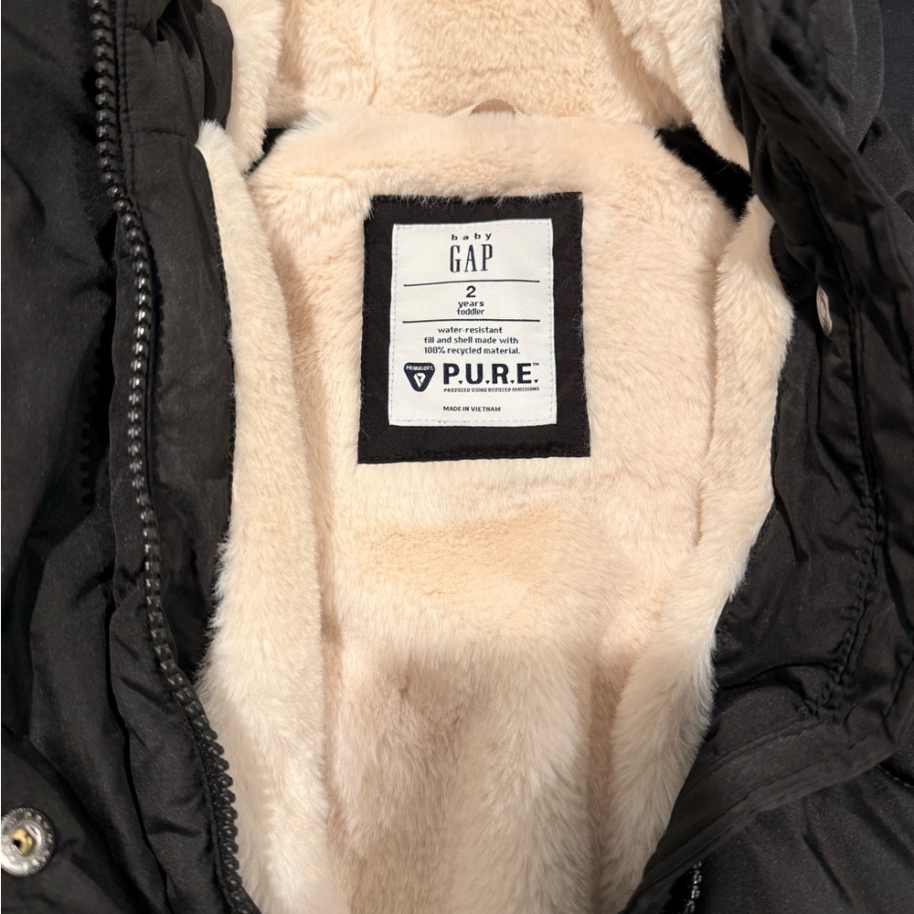 GAP Black and Cream Hooded Jacket - Picture 2 of 2